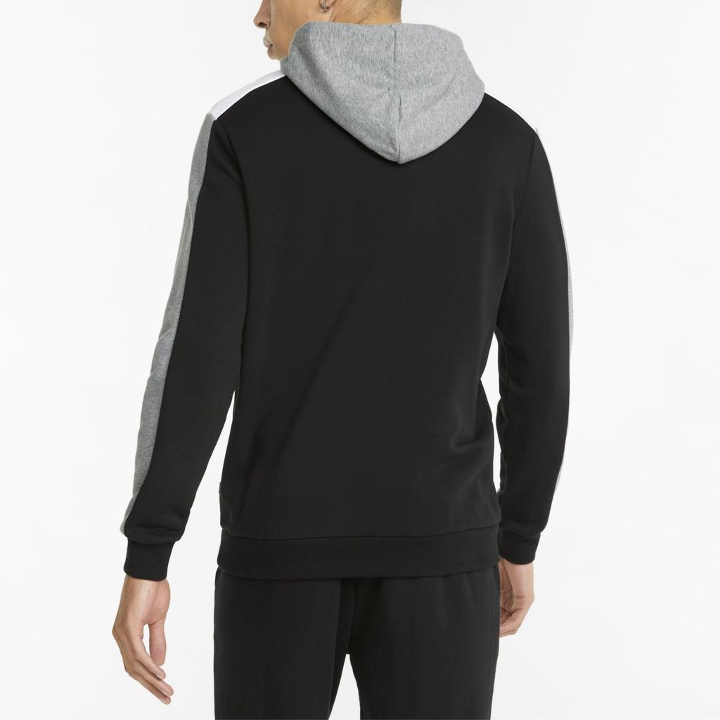 Puma Essentials+ Block Hoodie Color Block Letter Print Long Sleeve Sweatshirt Men Hoodies Black 847428-01