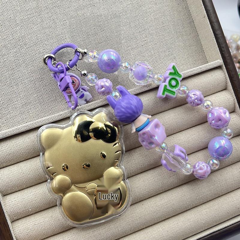 20mg Pure Gold Wealth-Attracting Cat Pendant Keychain - Gold Gift for Girlfriend