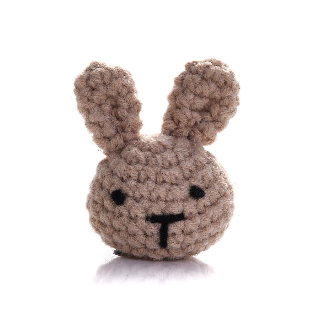 1Pc Handmade Crochet Animal Mixed Felt Ball DIY Charm Newborn Care Accessories Necklace Pacifier Chain Set Toy