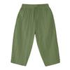 Herren Sommerhose mit Kordelzug, lässige verkürzte Hose aus atmungsaktiver Baumwolle und Leinen