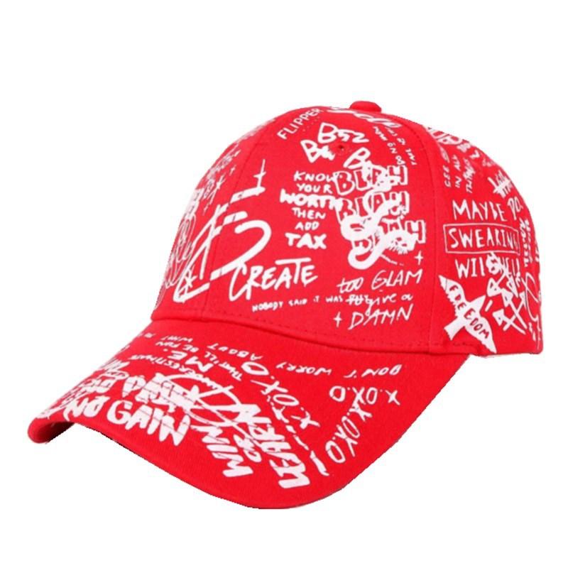 Tide print sunshade hip hop cap neutral adjustable baseball cap Korean version sun hat cap sun protection breathable