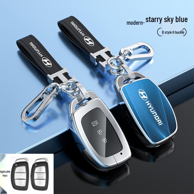 Hyundai Tucson Palisade IONIQ Nexo L Key Case Snap Button Shell