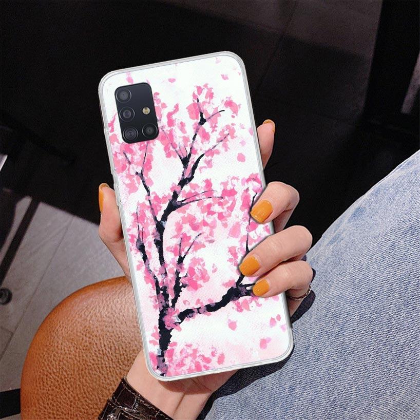 Cherry Blossom Tree Phone Case For Samsung Galaxy A52 A32 A22 A12 A51 A31 A50S A30S A20S A10S Note 20 Ultra 10 Plus S10 A72 A71