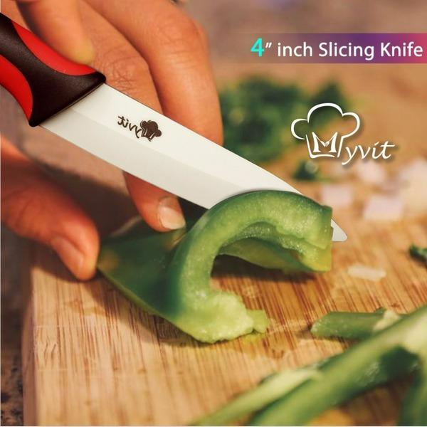 Kitchen Knife Set Ceramic Knives Paring Utility Slicing Chef 3 4 5 Inch White Zirconia Blade Fruit Vegetable Knife Tools Cutter