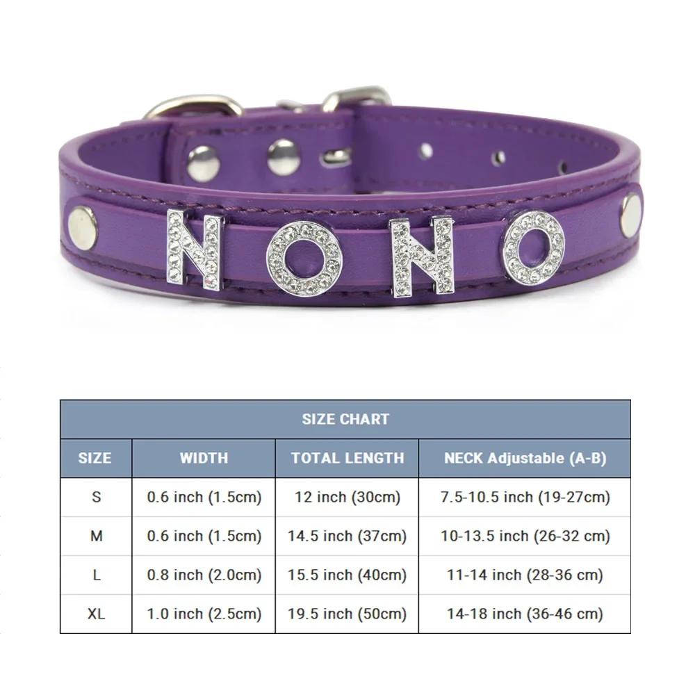 (Lettera Gratuita con Strass Bling)Collare Personalizzato in Pelle per Gatto Cane Collari per Cuccioli per Cani Piccoli Medi Target Nome ID Personalizzato