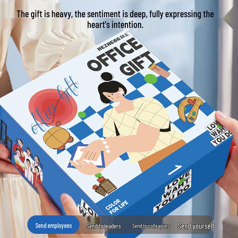 HEZHENG Office Wellness Gift Set: Head Massager, Thermos & Moxibustion Jar CN plug (adapter included)