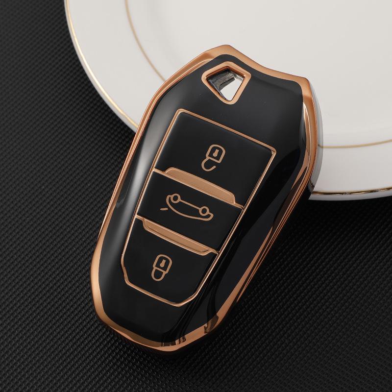 Dongfeng Peugeot Car Key Case Compatible with 4008, 408, 308, 508L; Fits Citroen C4, Sega, C5
