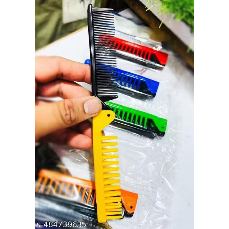 @ Plastic Folding Hair Double Sided Comb For Unisec Multicolor 5 PCS Zr-2869-60%Off