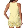 Women’s Sleeveless Tank Top and Shorts Set Sunflower Print Lightweight Relaxed Fit Casual Lounge Outfit for Summer