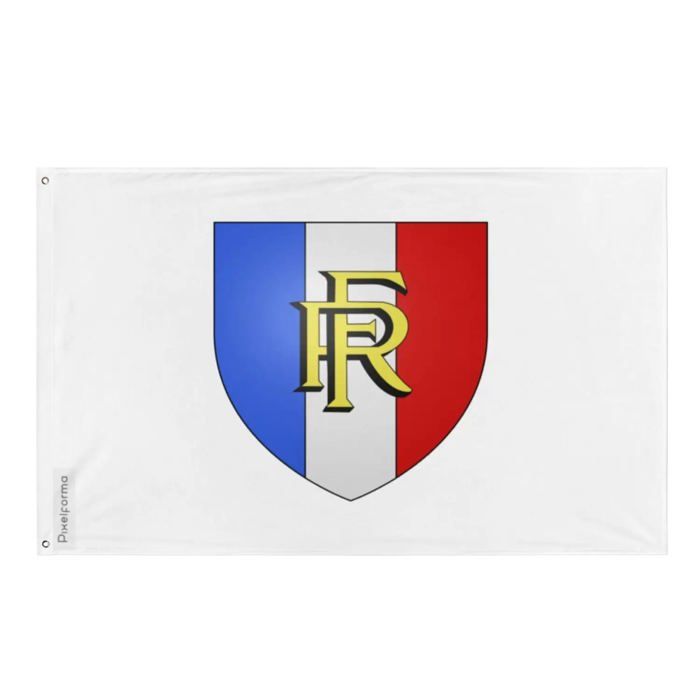Drapeau - Écu Français - 90 X 150 Cm - Polyester - Impression Recto/verso - Œillets En Fer