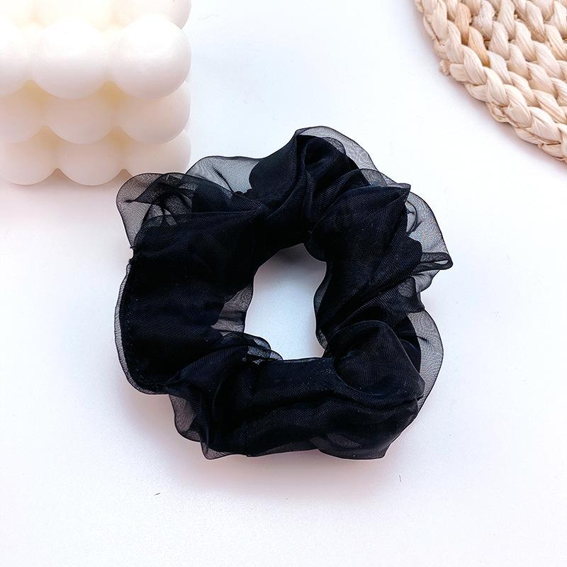 Eleganti scrunchies in tessuto floreale con cristalli per donne e ragazze, elastici per capelli, accessori per legare i capelli, anello per capelli, corda, copricapo