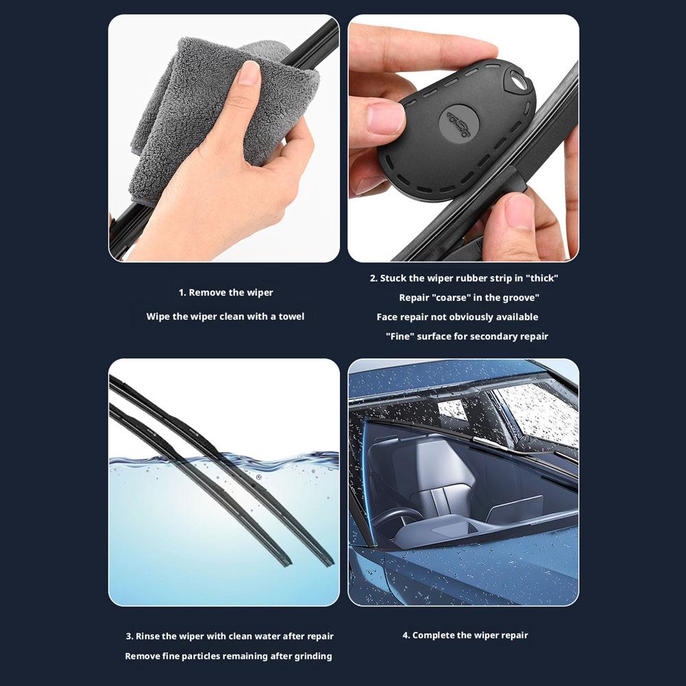 Car Universal Wiper Repairer Car Silent Wiper Blade Adhesive Strip Repair Easy To Carry Auto Wiper Repairer Tools