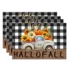 Pumpkin Sunflower Table mat Fall Floral Kitchen Home Rustic Table Farmhouse Washable Heat Resistant Wedding Party Decoration