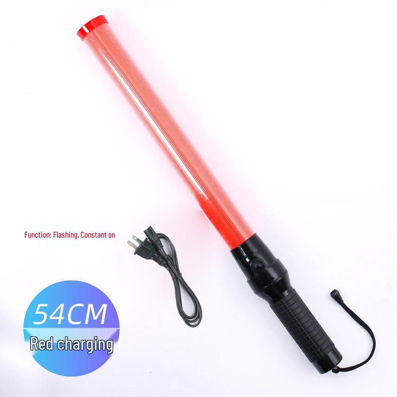 Rechargeable LED Traffic Baton with Emergency Whistle and Flashing Strobe