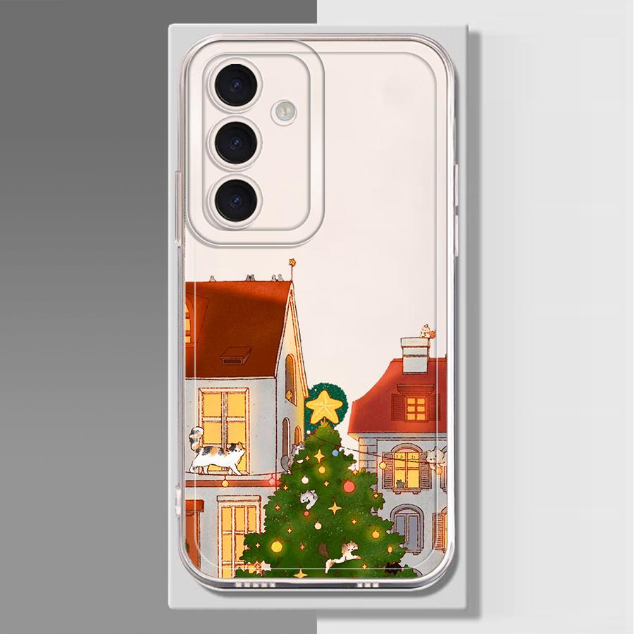 Case for Samsung Galaxy A25 A51 A56 A50 A54 A16 A55 A23 A52 A31 A33 A52 A36 A13 A26 A24 A34 A35 Phone Winter Village Christmas