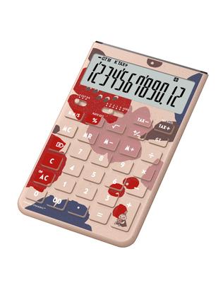 Casio Comfy Moomin Model Little My Design Grayish Just 12 Calculator, Pink, Type, Digits, JT-200T-MM-PK-N