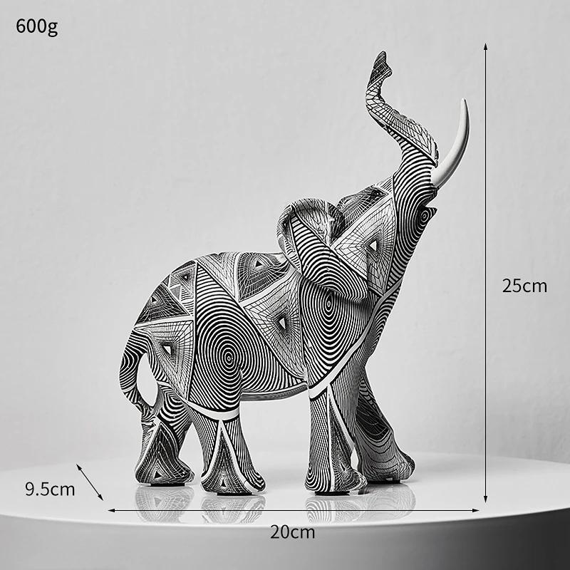 Modern Simple Art Dazzling Elephant Ornaments Creative Crafts Living Room Entrance Desk Resin Decorative Ornaments