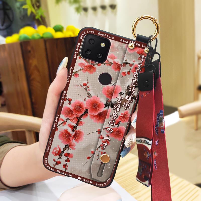 Anti-knock Lanyard Phone Case For TCL T-Mobile Revvl 5G Fashion Protective Phone Holder Ring Wrist Strap Chinese style