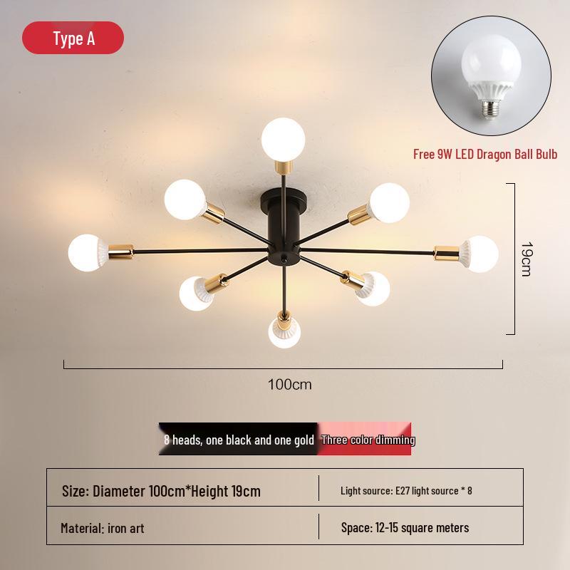 Nordic LED Ceiling Light: Modern Minimalist Design for Bedrooms & Living Rooms