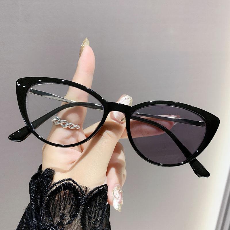 Xiaomi Women Cat Eye Photochromic Myopia Eyeglasses Retro TR Frame Light Sensitive Color Changing 0 To ‑400 Diopters Fashion Daily