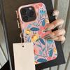 HOT Luxury Retro Flowers Lichee Leather Pattern Phone Case For iPhone 17 16e 16 15 14 13 12 11 Air Pro Max Plus X XR XSMax