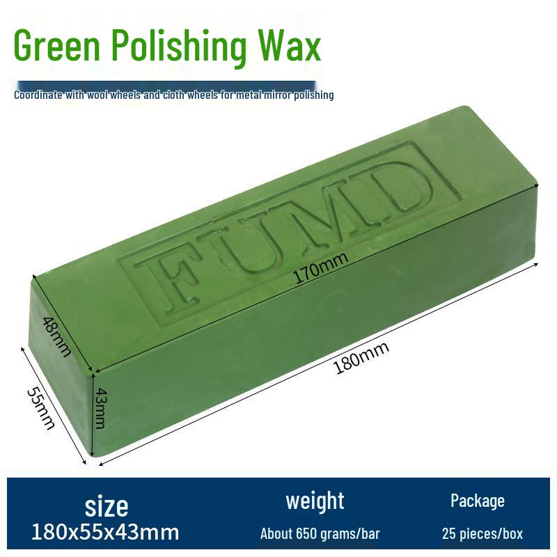 Green and Blue Metal Polishing Wax for Stainless Steel and Cutlery - Achieve Precision Mirror Finish with 8K Shine