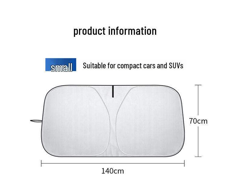 Car Front Windshield Folding Sunshade: Heat Insulation Curtain