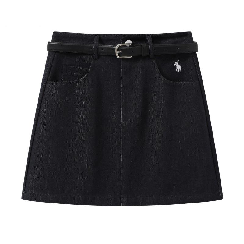 

MUYU Женская маленькая джинсовая юбка А-силуэта - Повседневный корейский стиль, Высокая посадка, Приталенная, Короткая юбка на весну/лето. Medium