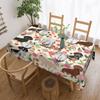 Rectangular Couple Dachshund Dog Pattern With Heart Table Cloth Waterproof Tablecloth Outdoor Table Cover