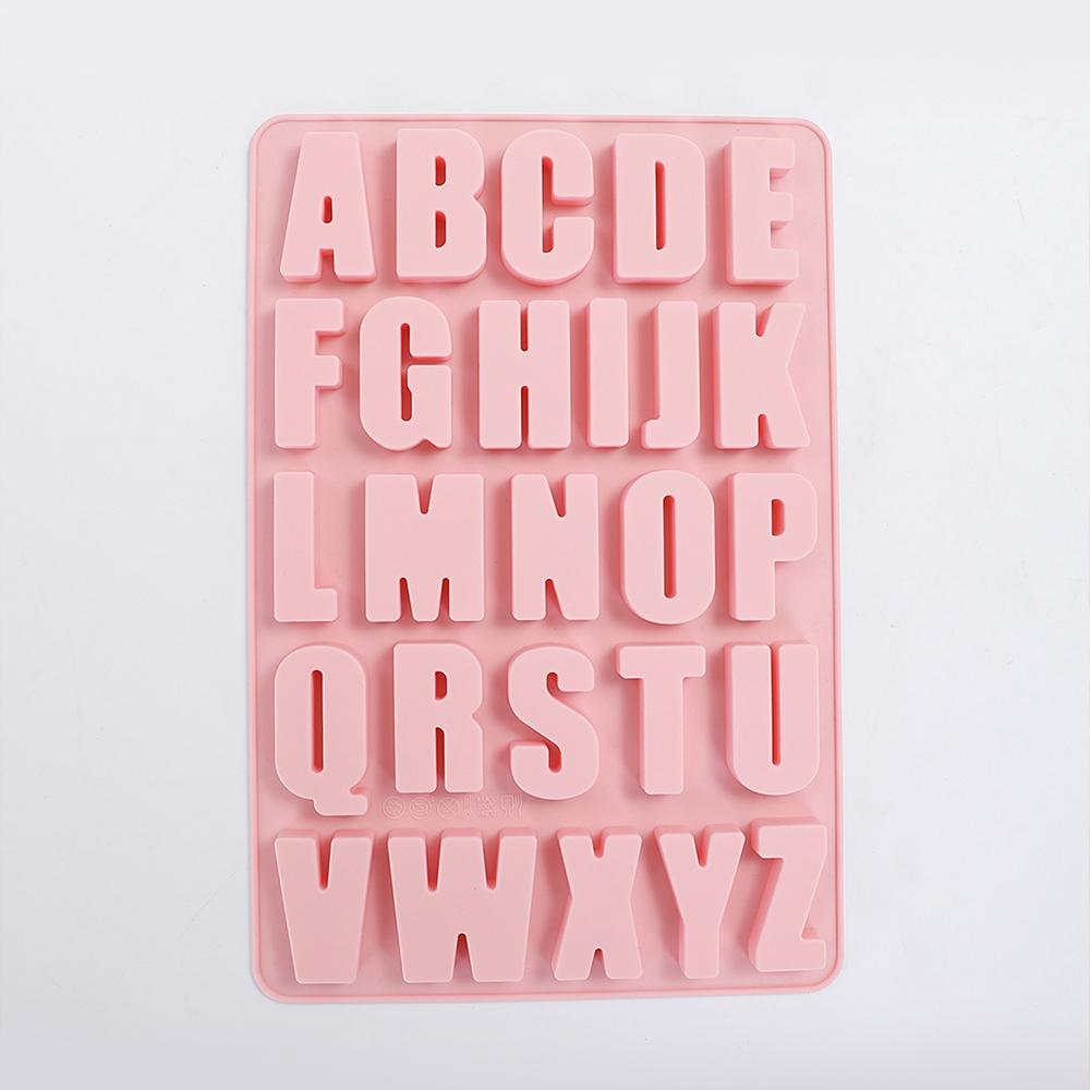 Letter Number Silicone Chocolate Mold 26 Alphabet 0-9 Number Nonstick Fondant Cake Biscuit Candy Jelly Baking Resin Mold