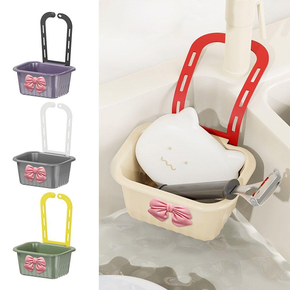 Adjustable Sink Filter Hanging Basket Large Capacity Quick-drying Sink Hanging Strainer Drain Basket Easy to Install