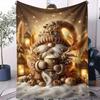 Fantasy Gnome Flannel Blanket Christmas Gnome Patterns Bedroom Throws Sofa Leisure Blankets Reading Nook Decor Gnome Collectors