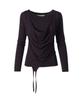 THEVINYLHOUSE Draped Layered Ls Tee(W) Purple