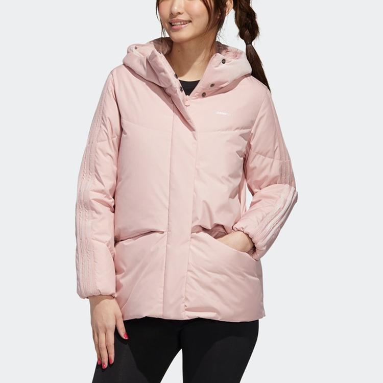 Adidas Neo W Strt Dwn Puff Warm Sports Hooded Down Jacket Women Jacket Vibrant-Pink GJ8799