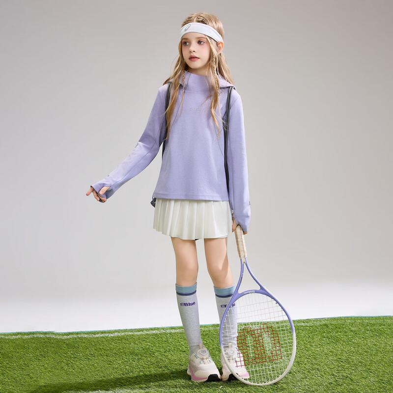 ASK JUNIOR Girls' Moisture-Wicking Sun Protection Hooded Sweatshirt
