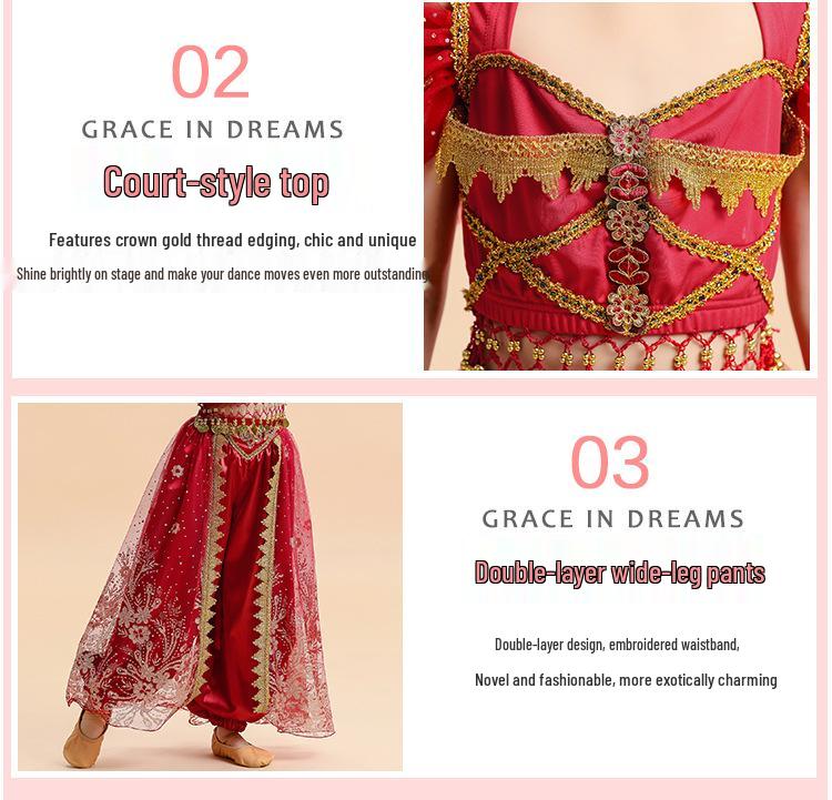 Halloween Jasmine Princess Gown & Aladdin's Magic Lamp Costume Set for Girls