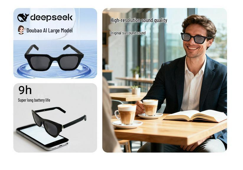 AI Smart Bluetooth Glasses: Slim, Lightweight, UV Protective, Versatile Fashion Sunglasses with Advanced Technology