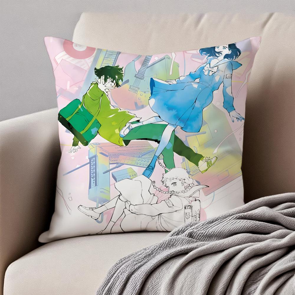 Emotional Japanese Anime TThe Colors Within Cushion Cover Pillowcase Antidustmite Invisible Zipper Short Plush Sofa Cushion