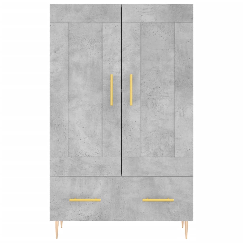 Wysoka Szafka, Szarość Betonu, 69,5X31X115 Cm