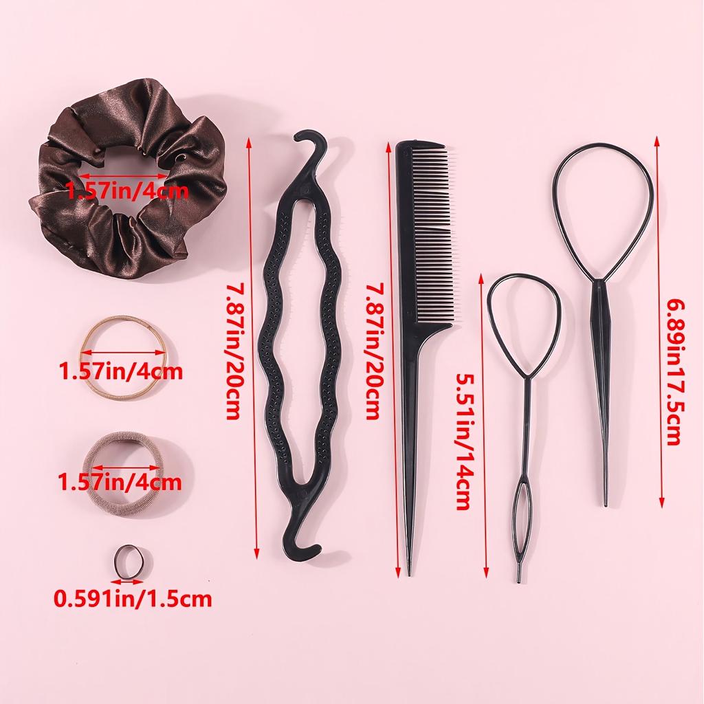 1109 Stück Damen Dunkle Haare Accessoires Set Elastische Nahtlose Pferdeschwanz Haargummis Kleine Gummibänder Modische Haargummis Haarbänder