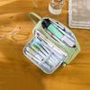 Portable Pencil Case Solid Color Stationery Pouch High Quality Pen Box  School Office Supplies