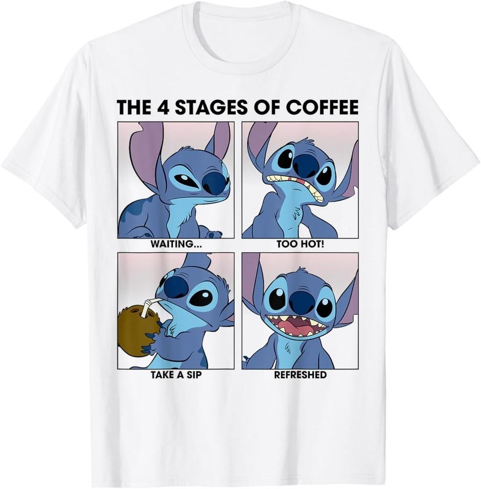 

Lilo &Stitch 4 Stages Of Coffee T-Shirt 4XL