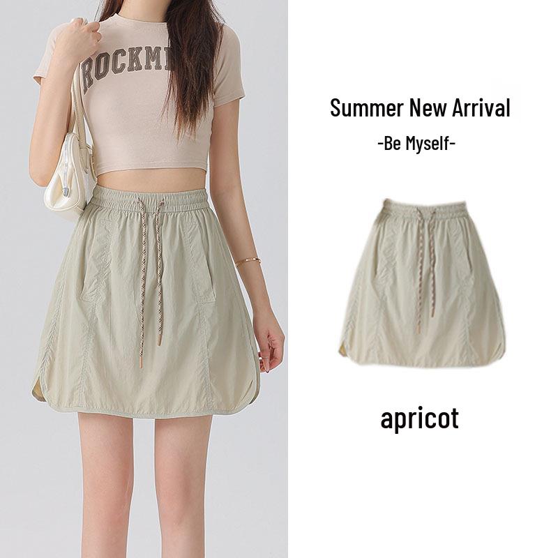 Breathable Women's Summer Sport Skirt-Shorts with Loose Yoga Safety Lining