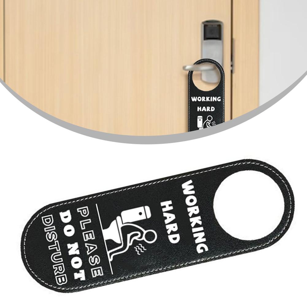 Bathroom Door Sign Do Not Disturb Sign Front And Back Sides Modern Decorative Style Sleek Design Strong PU Material