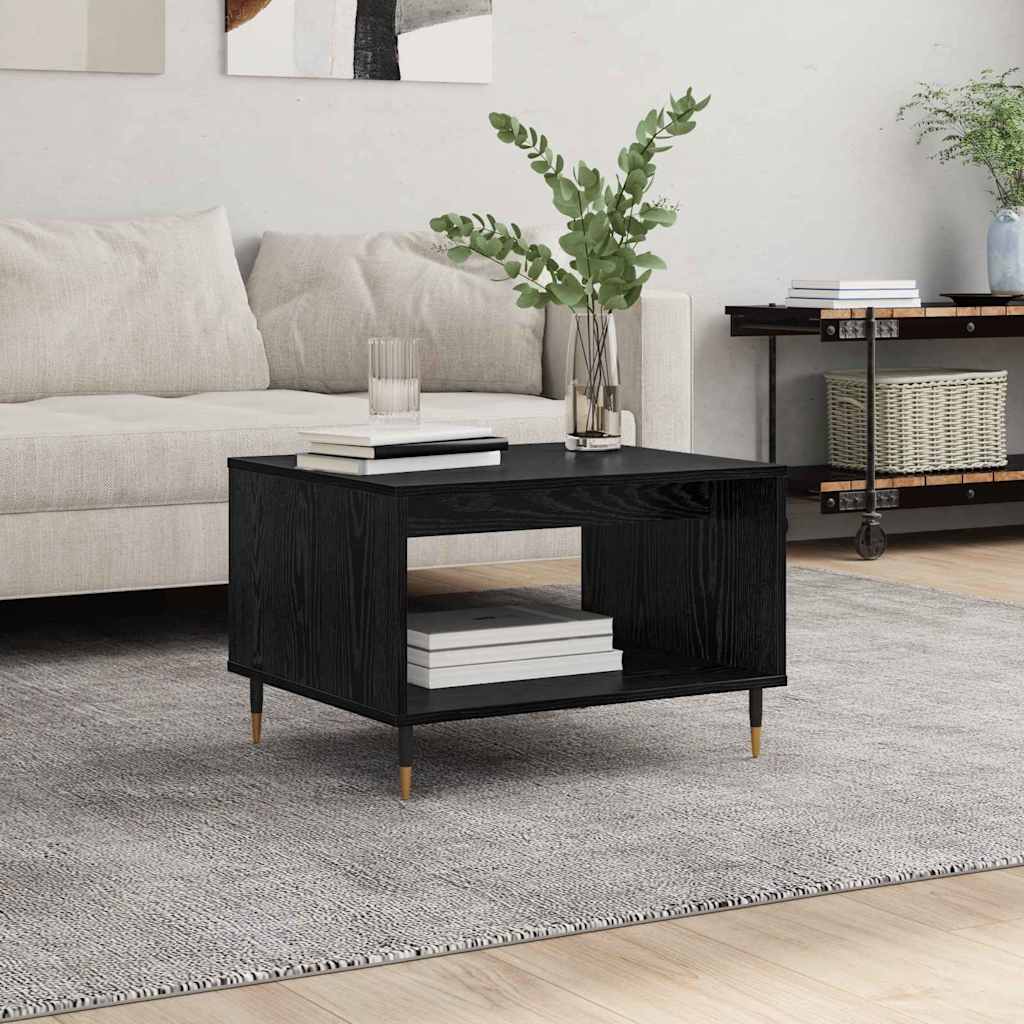 Coffee Table Black Oak Look 60 x 50 x 40 cm Wood Based Material