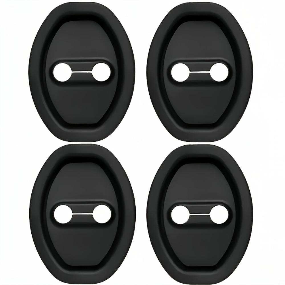 4pcs Silicone Car Door Lock Buckle Protective Covers, Durable And Quiet, Anti-Rust And Noise-Reducing Interior Accessories, Suit