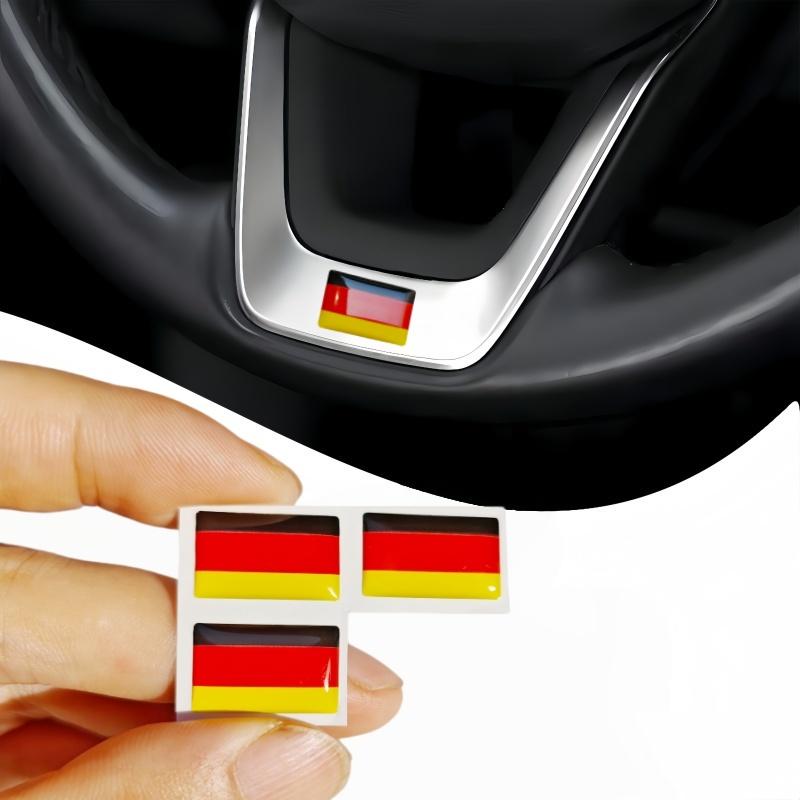3 German Flag Logo Car Stickers, Designed with Flags As the Design Concept, Suitable for All Car Decoration Accessories - Made In China