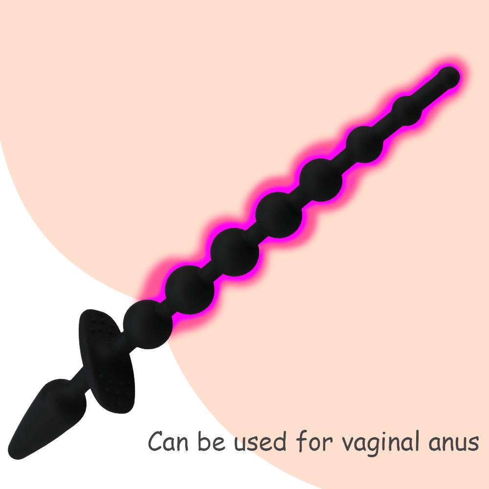 Silikon-Rückengericht Pull Bead Anal Plug Zwei Universal Masturbator Prostata Massager Verriegelung Paare Homosexuell Sex Spielzeug für