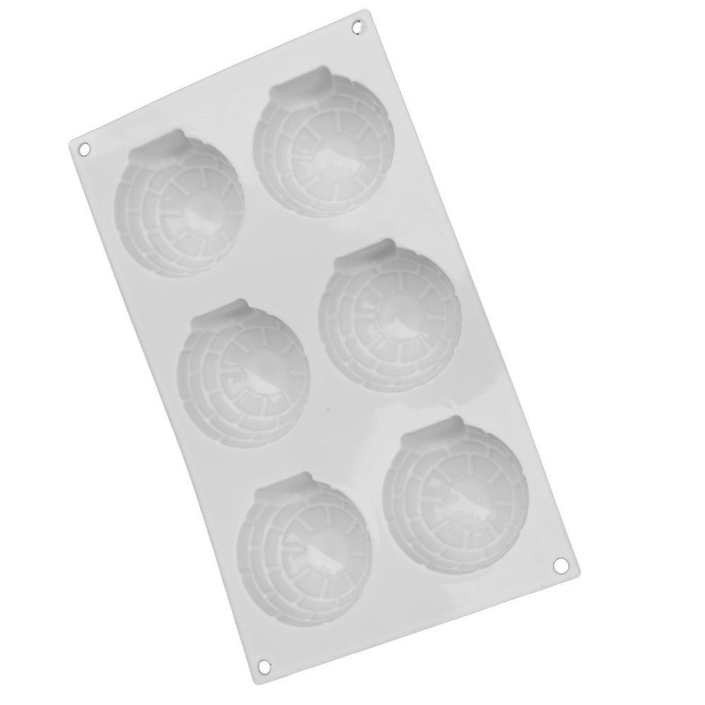 Molde de silicona de 6 cavidades, molde de pastel de silicona Igloo para helado de mousse, accesorios para hornear de gasa