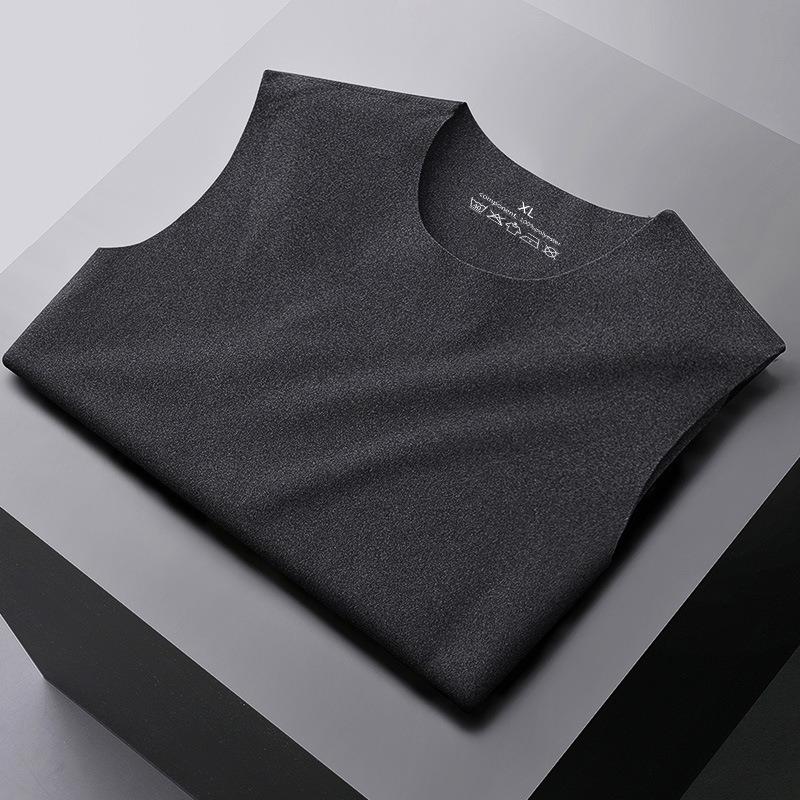 

Осенне-зимняя мужская терможилетка из утолщенного двухстороннего бархата с флисовой подкладкой, базовая рубашка M темно серый